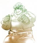 anthro belly bottomwear clothing humanoid_hands male navel overweight overweight_anthro overweight_male pants shirt solo topwear baku_hosamo lifewonders tokyo_afterschool_summoners hombre_tigre_(tas) felid mammal pantherine tiger 2019