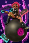 8_ball asymmetrical_clothing ball billiard_ball black_clothing bottomwear clothed clothing crop_top dark_body dark_skin female footwear gun hair latex legwear looking_at_viewer midriff orange_eyes panties pink_hair pseudo_hair ranged_weapon shirt shoes skirt solo spread_legs spreading tentacle_hair tentacles topwear underwear upskirt weapon wedge_(footwear) stikcs nintendo splatoon agent_8_(splatoon) animal_humanoid cephalopod cephalopod_humanoid coleoid humanoid marine marine_humanoid mollusk mollusk_humanoid octarian octoling octopodiform octopus octopus_humanoid 3d_(artwork) absurd_res digital_media_(artwork) hi_res