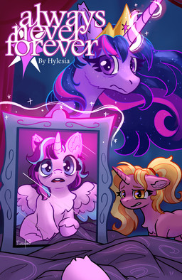age_regression bed bedding blanket crown duo_focus female female_feral female_pov feral first_person_view furniture group headgear horn jewelry magic mirror quadruped regalia sitting standing trio unicorn_horn wings furufoo friendship_is_magic hasbro my_little_pony mythology luster_dawn_(mlp) starlight_glimmer_(mlp) twilight_sparkle_(mlp) equid equine mammal mythological_creature mythological_equine unicorn winged_unicorn cover_art hi_res