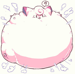 belly big_belly feral huge_belly inflation solo molaveda nintendo pokemon clefairy generation_1_pokemon pokemon_(species) 2018 hi_res