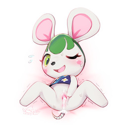 anthro anus bodily_fluids bottomless chibi clitoris clothed clothing cum cum_in_vagina cum_inside female fur genital_fluids genitals green_eyes green_hair grey_body grey_fur hair leaking leaking_cum loli one_eye_closed simple_background sitting solo spread_legs spread_vulva spreading sweat text vaginal_fluids vulva white_background wink young young_anthro cotora animal_crossing nintendo bree_(animal_crossing) house_mouse mammal mouse murid murine rodent 1:1 2020 dated hi_res signature adult_(lore)