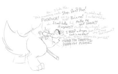 after_hypnosis after_transformation anal anthro begging blush corruption dialogue duo fur horn implied_hypnosis implied_transformation inner_thoughts lower_body male male/male motion_lines orientation_play profanity questionable_consent sex simple_background text thanking white_background memberofdragon mythology knightbold dragon furred_dragon furred_scalie kobold mythological_creature mythological_scalie scalie 2023 english_text hi_res monochrome sketch