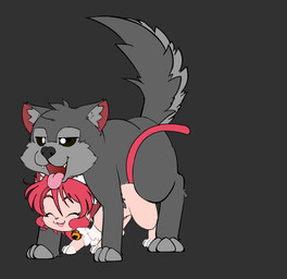 ambiguous_penetration curved_tail duo female female_penetrated feral feral_on_feral feral_penetrated feral_penetrating feral_penetrating_feral from_behind_position happy happy_sex male male/female male_penetrating male_penetrating_female mounting penetration penile penile_penetration quadruped sex smile tail tail_motion thin_tail urielmanx7 spacescape_(game) mitsuko_(spacescape) canid canine canis felid mammal wolf 2d_animation animated low_res motion_tweening