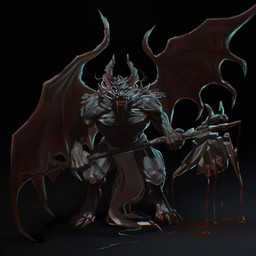 anthro axe blood blood_on_ground blood_on_weapon bodily_fluids bottomwear claws clothed clothing glistening glistening_eyes horn loincloth loincloth_only looking_at_viewer male solo toe_claws topless weapon wings adrian_bueno mythology canid canine gargoyle mammal mythological_canine mythological_creature werecanid werecanine werecreature werewolf 1:1 hi_res