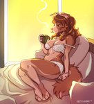 4_toes 5_fingers anthro barefoot bra breasts brown_body brown_fur brown_hair clothing feet female fingers fur hair panties paws solo toes underwear kaitycuddle canid canine canis domestic_dog mammal 2020 digital_media_(artwork)