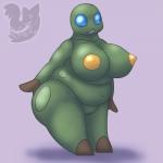 1:1 anthro anthrofied areola arthropod bald barefoot belly big_belly big_breasts big_butt biped blue_eyes blue_sclera breasts butt charjabug curvy_figure erect_nipples feet female generation_7_pokemon genitals green_body green_skin hi_res huge_breasts insect looking_at_viewer navel nintendo nipples non-mammal_breasts non-mammal_nipples nude overweight overweight_anthro overweight_female pokemon pokemon_(species) pokemorph posexe pussy simple_background slightly_chubby smile solo standing thick_thighs voluptuous watermark wide_hips