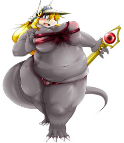2014 4_toes 5_fingers aggron anthro blonde_hair breasts chubby claws female geiru_mirua grey_body hair helmet hi_res long_hair looking_at_viewer navel nintendo nipples open_mouth overweight plain_background pokémon pokémorph purple_eyes pussy solo standing toe_claws toes tongue underwear video_games wand white_background
Rating: Explicit
Score: 0
User: Finchmaster
Date: February 25, 2014