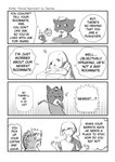 2020 4koma 5_fingers aniapt_(manga) anthro black_nose blush bodily_fluids box canid canine canis cheek_tuft chibi chien closed_smile clothed clothing comic container cross-popping_vein dialogue digital_media_(artwork) domestic_dog dotted_line dotted_line_speech_bubble duo english_text facial_tuft fingers fluffy fluffy_tail four_frame_image greyscale hair hi_res holding_object hoodie inner_ear_fluff irregular_speech_bubble looking_away male male/male mammal mephitid messy_hair monochrome mouth_closed multicolored_body name_drop name_in_dialogue number open_mouth pattern_background pointy_speech_bubble screentone simple_background skunk smile speech_bubble sweat sweatdrop tail tapirclip text thought_bubble topwear tuft two_tone_body vein wavy_speech_bubble