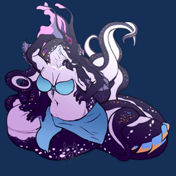 anthro apode bioluminescence breasts clothing ear_fins esca female fin frill_(anatomy) glowing head_crest head_frill legless membrane_(anatomy) multi_eye neck_frill orange_sclera serpentine solo split_form tentacles webbed_hands lil_randum capcom monster_hunter tzat'xli_tiefdrache abyssal_lagiacrus draconcopode lagiacrus lamia leviathan_(mh) reptile scalie snake 1:1 absurd_res alpha_channel hi_res