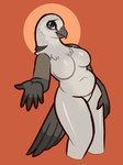 anthro female nude nude_female soft_smile solo hungrycrow olivia_(whispwhim) avian bird columbid dove hi_res