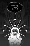 ambiguous_gender bone clothing glowing glowing_eyes halo hoodie looking_at_viewer mandala not_furry one_eye_closed skeleton slime solo text topwear leenah undertale undertale_(series) gaster_blaster sans_(undertale) animated_skeleton humanoid undead 2:3 2d_animation animated english_text short_playtime