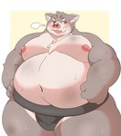 anthro asian_clothing belly big_belly blush bodily_fluids clothing east_asian_clothing japanese_clothing kemono male mawashi moobs navel nipples obese overweight overweight_male simple_background solo sumo sumo_wrestler sweat 0907_kapi lifewonders tokyo_afterschool_summoners sitri_(tas) mammal suid suina sus_(pig) wild_boar 2024 absurd_res hi_res