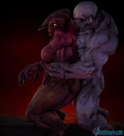 balls big_breasts big_butt bouncing_butt breasts butt butt_jiggle female female_penetrated from_behind_position genitals hell horn jiggling male male/female male_penetrating male_penetrating_female muscular muscular_female muscular_male penetration sex standing standing_sex teeth teeth_showing thick_thighs conditional_dnp dasharky3d doom_(series) id_software microsoft baron_of_hell demon hell_knight humanoid monster 2025 3d_(artwork) 3d_animation animated blender_(artwork) digital_media_(artwork) short_playtime sound video