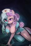 breasts female fusion holidays nurse solo lumineko friendship_is_magic halloween hasbro my_little_pony fan_character screw_loose_(mlp) screwball_(mlp) earth_pony equid equine horse humanoid mammal pony 2:3 digital_media_(artwork)