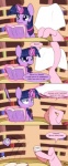 book cloth dialogue duo exclamation_point female female_feral feral fur hair headless horn invisible_ink levitation magic multicolored_hair purple_body purple_eyes purple_fur purple_hair sparkles text two_tone_hair bukoya friendship_is_magic hasbro my_little_pony mythology pinkie_pie_(mlp) twilight_sparkle_(mlp) earth_pony equid equine horse mammal mythological_creature mythological_equine pony unicorn 2012 english_text hi_res