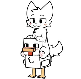anthro male solo unknown_artist microsoft minecraft mojang xbox_game_studios silly_cat_(mauzymice) avian bird chicken galliform phasianid