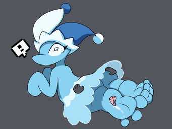 3_toes anthro butt butt_grab curling_toes disembodied_hand disembodied_tongue exclamation_point feet female foot_fetish foot_focus foot_lick forced hand_on_butt humanoid_feet licking looking_at_viewer plantigrade spread_toes surprised toes tongue water g3aaltthing deltarune undertale_(series) darkner elemental_creature mizzle_(deltarune) water_creature 4:3 absurd_res hi_res