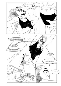 breast_grab breasts clothing dialogue eye_patch eyes_closed eyewear female frown hair hand_on_breast male open_mouth panties sharp_teeth speech_bubble teeth text underwear captainjingo undertale undertale_(series) anon undyne aquatic fish human humanoid mammal monster absurd_res black_and_white comic english_text hi_res monochrome
