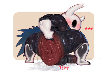 anal_fluids anal_prolapse anus balls barazoku black_body black_skin blush bodily_fluids clothing excessive_anal_juice footwear gameplay_mechanics genitals gloves gui hand_on_anus handwear health_bar holding_anus hyper_prolapse male muscular muscular_arms not_furry not_furry_focus nude penis prolapse red_anus shortstack socks solo stretched_anus tears tears_of_pain thick_arms thick_penis thick_thighs wet wet_clothing wet_footwear wet_socks white_clothing white_gloves white_handwear cydonia_xia hollow_knight_(franchise) team_cherry john_hollow_knight the_knight_(hollow_knight) humanoid vessel_(species) absurd_res hi_res