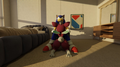 3_toes 5_fingers anthro anthro_on_anthro back_wings bed bedroom blue_body butt chair clothing duo feet fellatio femboy fingers fluffy fluffy_tail footwear furniture genitals gloves hair handwear head_in_crotch kneeling looking_pleasured male male/male male_anthro male_penetrating mirror obscured_fellatio obscured_oral on_chair open_mouth oral penetration penile penile_penetration penis red_body sex shoes sitting sitting_on_chair tail toes white_clothing white_gloves white_hair white_handwear wings chocbirb kabalmystic_(modeler) sega sonic_the_hedgehog_(series) sonic_unleashed chip_(sonic) gaia_(linnaauriandi) sonic_the_hedgehog canid canine canis chihuahua domestic_dog eulipotyphlan gaia hedgehog mammal toy_dog 16:9 3d_(artwork) 4k absurd_res blender_(artwork) digital_media_(artwork) hi_res widescreen