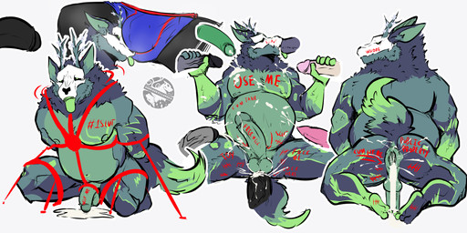 anthro anus balls bdsm belly big_balls big_penis bodily_fluids body_writing bondage bone bound bulge butt clothing cum cum_drip cum_dumpster cum_everywhere cum_in_ass cum_in_mouth cum_inside cum_on_body cum_on_face degradation dripping ejaculation erection free_use gangbang genital_fluids genitals group group_sex humanoid_genitalia humanoid_penis looking_at_viewer male male/male male_penetrated male_penetrating male_penetrating_male marker messy musk nipples nude open_mouth penetration penis penis_everywhere public_use puffy_anus restraints sex simple_background skull skull_head slutty_face solo solo_focus submissive text tongue tongue_out underwear sorakskullsnake sorak skulldog_(species) absurd_res english_text hi_res multiple_images