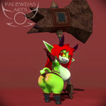 ally_(palewdas) armor belly big_breasts big_butt big_ears bikini_armor boots bottomwear bouncing_belly bouncing_breasts bouncing_butt breasts butt butt_slap clothed clothing female fingers footwear giant_hammer gloves green_body green_skin hair hammer handwear horn huge_breasts huge_butt looking_at_viewer markings not_furry overweight overweight_female pants red_eyes red_hair sharp_teeth shoes short_stack skimpy slap slightly_chubby slightly_chubby_female solo spanking tail taunting teeth tools tribal tribal_markings unconvincing_armor warpaint palewdas_arts atlyss goblin humanoid imp_(atlyss) 1:1 3d_(artwork) 3d_animation animated blender_(artwork) digital_media_(artwork) hi_res short_playtime sound webm