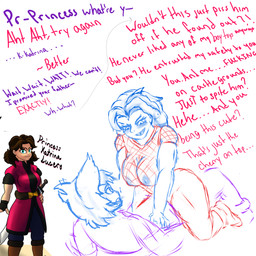 bedroom_eyes big_breasts big_butt blush braided_hair braided_ponytail breasts butt clothing duo eyebrow_slit eyebrows female fishnet_clothing fishnet_topwear hair human_on_humanoid interspecies lying male male/female messy_hair muscular muscular_female narrowed_eyes on_back ponytail seductive straddling straddling_lap surprised text topwear wide_hips sinisterslyfox lucas_vulperosa animal_humanoid canid canid_humanoid canine canine_humanoid fox_humanoid human humanoid mammal mammal_humanoid 1:1 absurd_res digital_drawing_(artwork) digital_media_(artwork) english_description english_text hi_res sketch