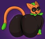 butt dark_body femboy for_a_head green_eyes holidays hyper looking_at_viewer looking_back male motion_lines nude presenting presenting_hindquarters pumpkin_head purple_background simple_background solo twerking mechaclank halloween pumkat domestic_cat felid feline felis mammal object_head 2024 hi_res watermark