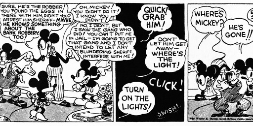 4_fingers anthro beard boots bottomwear clothed clothing dialogue eyewear facial_hair female fingers flower footwear fur glasses gloves group half-closed_eyes handwear hat headgear headwear high_heels horn inside male mature_male narrowed_eyes onomatopoeia open_mouth overalls plant shoes skirt sound_effects text walking earl_duvall floyd_gottfredson disney public_domain marcus_mouse mickey_mouse minnie_mouse mister_slicker sheriff_bill_goat bovid caprine goat mammal mouse murid murine rodent 1930 20th_century absurd_res ancient_art black_and_white dated english_text hi_res monochrome daughter_(lore) father_(lore) father_and_child_(lore) father_and_daughter_(lore) parent_(lore) parent_and_child_(lore) parent_and_daughter_(lore)