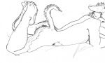 black_and_white canine dog hindpaw java monochrome paws plain_background sketch white_background
Rating: Questionable
Score: 0
User: Kitsu~
Date: March 18, 2011