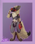 anthro blood bodily_fluids gore machine male aceytango johmn hyena mammal protogen spotted_hyena 4:5 absurd_res hi_res