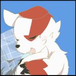 3_fingers ambiguous_gender bed blue_background disembodied_hand duo fingers furniture holding_tail pillow simple_background sleeping solo_focus tail night_owl_zz nintendo pokemon generation_3_pokemon pokemon_(species) zangoose 1:1 2017 animated short_playtime