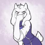 1:1 2016 anthro boss_monster_(undertale) bovid caprine clothed clothing digital_media_(artwork) female fully_clothed fur horn low_res mammal parody reaction_image red_eyes sidnithefox signature simple_background solo textured_background toriel undertale undertale_(series) white_body white_fur