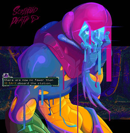 arm_cannon armor clothing dialogue duo female glitch gun hand_on_face headgear helmet laboratory machine melting orange_body orange_skin power_armor ranged_weapon spikes suit text_box weapon yellow_body yellow_skin nintala metroid metroid_fusion nintendo adam_(metroid) sa-x samus_aran alien goo_creature human humanoid mammal animated signature