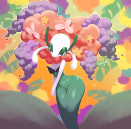 abstract_background bald barely_visible_genitalia barely_visible_vulva black_eyes breasts eyelashes female female_humanoid flower flower_(anatomy) genitals glistening glistening_eyes green_body half-closed_eyes looking_at_viewer multicolored_body narrowed_eyes nipples no_pupils not_furry plant pseudo_clothing small_breasts solo sparkles standing text thick_thighs vulva white_body white_sclera wide_hipped_female wide_hipped_humanoid wide_hips ehjur cc-by-nc-nd creative_commons nintendo pokemon elemental_creature elemental_humanoid flora_fauna florges generation_6_pokemon humanoid pokemon_(species) red_flower_florges 2021 absurd_res artist_name digital_media_(artwork) hi_res portrait shaded three-quarter_portrait