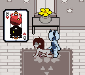 all_fours anal anthro delta_rune_(emblem) doggystyle from_behind_position fur grey_body horn male male/male on_ground penetration plant_pot rug sex side_view symbol white_body white_fur bladedbard deltarune undertale_(series) sindri_myr vessel_(deltarune) human humanoid mammal mooncalf_(sindri_myr) animated loop watermark