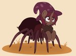 clothing female hat headgear headwear horn red_eyes solo wizard_hat czu hasbro my_little_pony mythology fan_character silky_strands_(oc) arachnid arthropod equid equine hybrid mammal mythological_creature mythological_equine spider spiderpony unicorn absurd_res hi_res