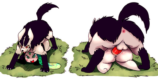 all_fours anal anal_penetration animal_genitalia animal_penis anus backsack balls bestiality big_butt biped black_body black_fur bubble_butt butt canine_genitalia canine_penis claws digitigrade doggystyle duo eyebrows featureless_feet feet female female_humanoid female_on_bottom female_penetrated feral feral_on_top feral_penetrating feral_penetrating_female feral_penetrating_humanoid from_behind_position fur genitals glistening glistening_eyes grass green_eyes grey_body heart_pupils heart_symbol humanoid_on_bottom humanoid_on_feral humanoid_penetrated iris male male/female male_feral male_on_top male_penetrating male_penetrating_female male_penetrating_humanoid multicolored_body multiple_angles on_bottom on_top open_mouth open_smile paws penetration penile penile_penetration penis plant pupils quadruped red_eyes sex simple_background slit_pupils smile snout toe_claws unusual_pupils white_background white_body white_sclera yellow_sclera 4chan_anon unknown_artist nintendo pokemon generation_3_pokemon generation_5_pokemon humanoid legendary_pokemon meloetta meloetta_(aria_form) mightyena pokemon_(species) 2018 archived_source digital_drawing_(artwork) digital_media_(artwork) shaded