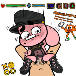 after_sex anthro anthro_penetrated black_clothing bodily_fluids clothing cum cum_inside erection female female_on_human female_penetrated first_person_view genital_fluids genitals group hat headgear headwear human_on_anthro human_penetrating human_penetrating_anthro human_penetrating_female human_pov interspecies loli male male/female male_on_anthro male_penetrating male_penetrating_anthro male_penetrating_female male_pov nervous nude penetrating_pov penetration penile penile_penetration penis penis_in_vagina sex simple_background smile spread_legs spreading tablet text vaginal vaginal_penetration vulva young l-brush cartoon_network the_amazing_world_of_gumball anais_watterson darwin_watterson aquatic fish human lagomorph leporid mammal rabbit 1:1 2024 absurd_res english_text hi_res
