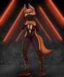 anthro breasts cleavage clothed clothing eyebrow_piercing facial_piercing female mask piercing pose skinsuit solo tight_clothing rahir dreamworks the_bad_guys diane_foxington canid canine fox mammal 5:6 digital_media_(artwork) hi_res