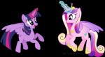 duo feathered_wings feathers female feral fur hair horn multicolored_hair purple_body purple_fur purple_hair simple_background smile transparent_background two_tone_hair wings vector-brony friendship_is_magic hasbro my_little_pony mythology princess_cadance_(mlp) twilight_sparkle_(mlp) equid equine mammal mythological_creature mythological_equine winged_unicorn 2014 absurd_res alpha_channel hi_res