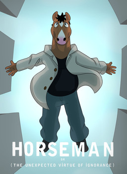 anthro falling male mane movie_poster parody poster poster_template short text title denaturedalbumin birdman_or_(the_unexpected_virtue_of_ignorance) bojack_horseman netflix bojack_horseman_(character) equid equine horse mammal crossover english_text hi_res source_request unavailable_at_source
