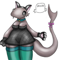 accessory anthro bell bell_accessory big_legs black_sclera bow_ribbon breasts bunny_costume cat_costume cat_ear_headband cat_paws claws clothed clothing collar cosplay costume female furgonomics green_clothing green_legwear green_stockings legwear non-mammal_breasts ribbons sea shark_tail small_breasts smooth_skin solo stockings tail tail_accessory tail_bow tail_ribbon teeth thick_thighs water wide_hips slezion_(artist) lucia-kittyshark(slezion) aquatic catshark fish shark 1:1 concept_art digital_media_(artwork) sketch