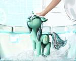 bath bathroom cutie_mark duo eyes_closed female feral foam fur green_body green_fur hair headpat horn inside multicolored_hair petting two_tone_hair nemo2d friendship_is_magic hasbro my_little_pony mythology lyra_heartstrings_(mlp) equid equine human mammal mythological_creature mythological_equine unicorn 2015 5:4 digital_media_(artwork) digital_painting_(artwork)