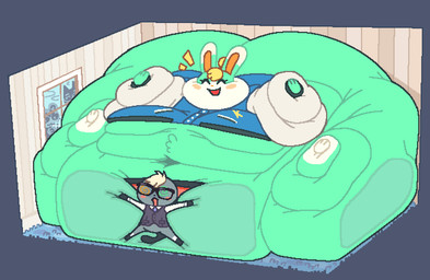 anthro being_watched belly belly_squish big_belly big_butt big_moobs blonde_hair blush blush_stickers bottomless butt chubby_cheeks clothed clothing deep_navel double_chin duo_focus emanata eyelashes eyewear fat_arms fat_legs fat_rolls flabby_arms flabby_legs fur glasses green_body green_fur grey_body grey_fur group hair heterochromia huge_belly huge_butt huge_moobs hyper hyper_belly hyper_butt immobile inside long_ears looking_at_another male moobs morbidly_obese morbidly_obese_anthro morbidly_obese_male navel obese obese_anthro obese_male open_mouth open_smile orange_nose overweight overweight_anthro overweight_male smile spiral spiral_eyes squish stuck text white_body white_fur roundedpentagon animal_crossing nintendo marshal_(animal_crossing) punchy_(animal_crossing) raymond_(animal_crossing) sasha_(animal_crossing) domestic_cat felid feline felis lagomorph leporid mammal rabbit english_text