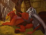 anal anal_penetration anthro anthro_on_feral anthro_penetrating anthro_penetrating_feral anus balls beak bestiality black_claws black_pawpads bodily_fluids brown_anus brown_balls claws cum cum_in_ass cum_inside duo erection feral feral_penetrated fur genital_fluids genitals larger_penetrated leaking_cum male male/male male_on_feral male_penetrated male_penetrating male_penetrating_male pawpads penetration penis perineum red_body red_fur scales sex size_difference white_body white_scales teavern mythology avian dragon gryphon mythological_avian mythological_creature mythological_scalie scalie 2025 hi_res signature