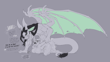 anthro arm_pull big_breasts big_tail biped black_sclera blush blushing_profusely bodily_fluids breast_rest breasts breath curvy_figure dominant dragon_wings drooling duo ear_piercing excessive_genital_fluids excessive_vaginal_fluids female from_behind_position genital_fluids green_eyes hair hearts_around_text horn huge_hips impregnation_attempt larger_dom larger_male leaning leaning_forward long_ears long_hair looking_pleasured male male/female male_dominating_female muscular muscular_male open_mouth overwhelmed penetration piercing platform_standing_doggystyle questionable_consent raised_tail rough_sex ruff saliva saliva_string scared sex size_difference smaller_female smaller_penetrated snarling standing_doggystyle submissive submissive_female sweat_string tail tail_tuft thick_thighs thrusting tuft vaginal_fluids vaginal_fluids_on_leg white_eyes wide_hips moonmoon1541 proxicute mythology avian bird dragon mythological_creature mythological_scalie owl scalie 2025 hi_res