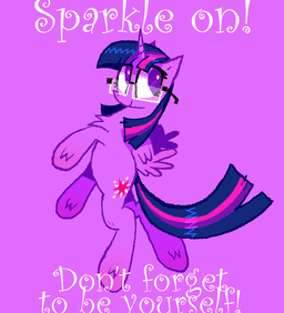 blush eyewear female feral fetlocks glasses hooves horn motivational_art simple_background solo wings snunkies friendship_is_magic hasbro my_little_pony mythology twilight_sparkle_(mlp) equid equine mammal mythological_creature mythological_equine winged_unicorn