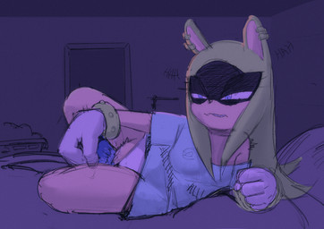 anthro bed black_body black_fur black_nose blue_eyes bracelet breasts clothing clothing_aside ear_piercing eyelashes facial_markings female fur furniture genitals gloves green_body green_fur grey_clothing grey_topwear handwear head_markings jewelry lying markings masturbation narrowed_eyes on_bed on_side panties panties_aside penetration piercing sex_toy sex_toy_in_vagina sex_toy_insertion solo studded_bracelet studded_jewelry studs tan_body tan_fur thick_thighs topwear underwear underwear_aside vaginal vaginal_penetration vulva white_clothing white_gloves white_handwear white_panties white_underwear wide_hips piezaboy idw_publishing sega sonic_the_hedgehog_(comics) sonic_the_hedgehog_(idw) sonic_the_hedgehog_(series) surge_the_tenrec afrosoricid mammal tenrec absurd_res hi_res