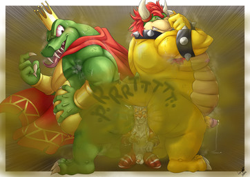 anthro butt facefarting fart fart_fetish forced gassy group humiliation male male/male trio laught laught468 donkey_kong_(series) mario_bros nintendo bowser king_k._rool alligator alligatorid crocodile crocodilian felid lion mammal pantherine reptile scalie tiger turtle absurd_res hi_res